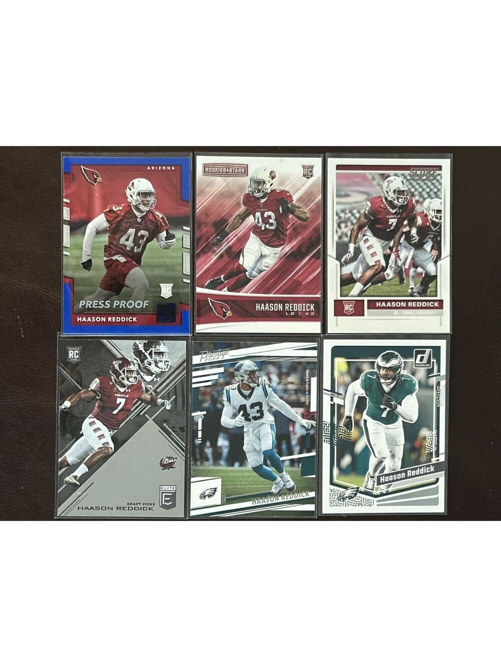 2017 NFL ALL PRO LB HAASON REDDICK 4 RC’S + DONRUSS & PRESTIGE 6 CARD LOT NM
